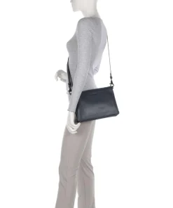 Mellow Leather Umhängetasche genarbtes Kalbsleder dunkelblau