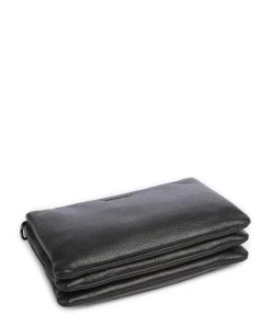 Mellow Leather Umhängetasche genarbtes Kalbsleder schwarz