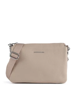 Mellow Leather Umhängetasche genarbtes Kalbsleder taupe