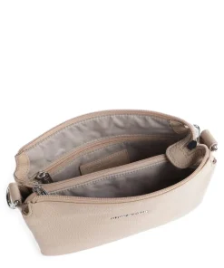 Mellow Leather Umhängetasche genarbtes Kalbsleder taupe
