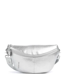 Mellow Metal Gürteltasche genarbtes Kalbsleder silber