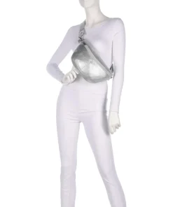 Mellow Metal Gürteltasche genarbtes Kalbsleder silber