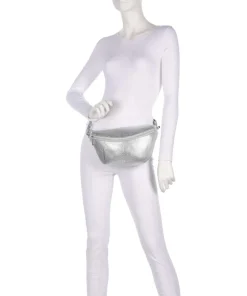 Mellow Metal Gürteltasche genarbtes Kalbsleder silber