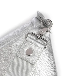 Mellow Metal Gürteltasche genarbtes Kalbsleder silber