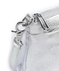 Mellow Metal Umhängetasche genarbtes Kalbsleder silber