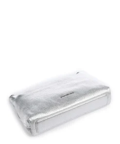 Mellow Metal Umhängetasche genarbtes Kalbsleder silber