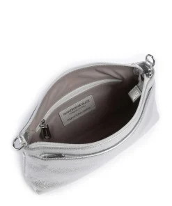 Mellow Metal Umhängetasche genarbtes Kalbsleder silber