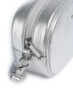 Mellow Metal Umhängetasche genarbtes Kalbsleder silber