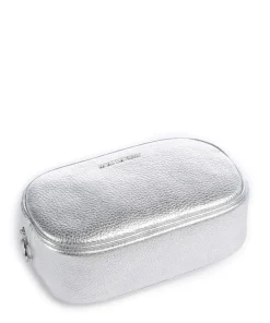 Mellow Metal Umhängetasche genarbtes Kalbsleder silber