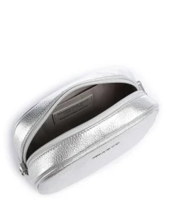 Mellow Metal Umhängetasche genarbtes Kalbsleder silber