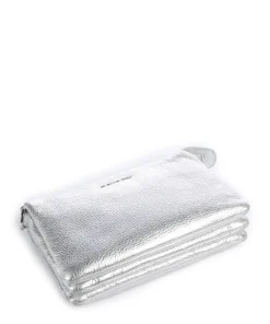 Mellow Metal Umhängetasche genarbtes Kalbsleder silber