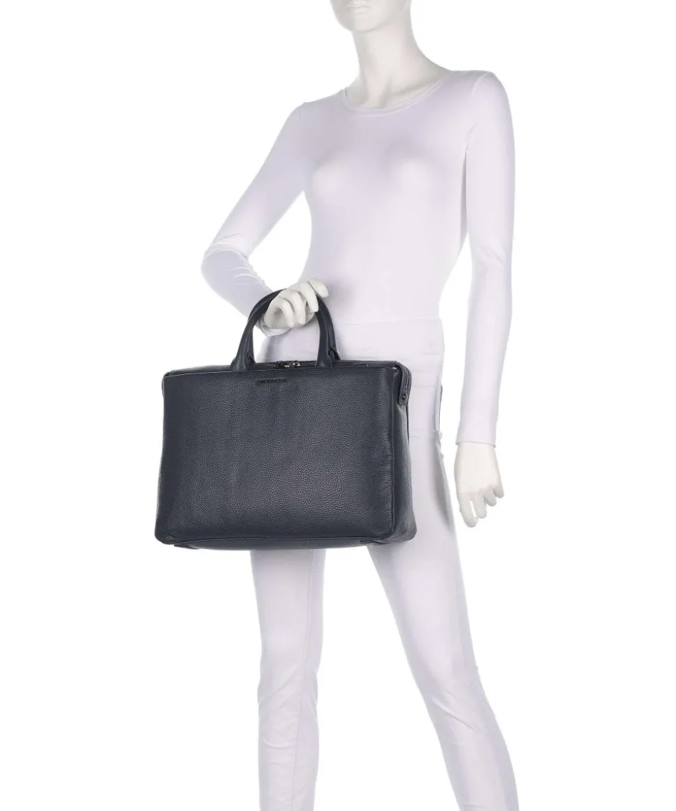 Mellow Urban Aktentasche 14″ genarbtes Kalbsleder dunkelblau