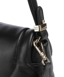 Melville S. Schultertasche fein genarbtes Leder schwarz
