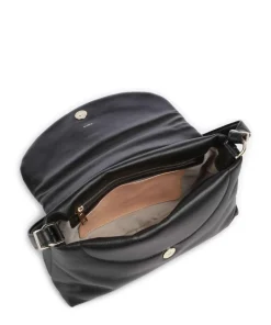 Melville S. Schultertasche fein genarbtes Leder schwarz