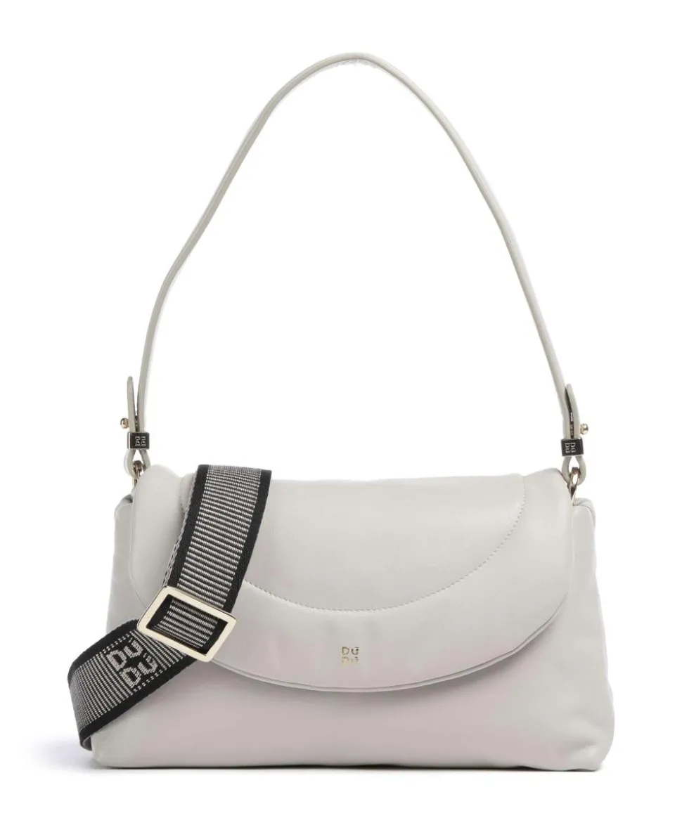 Melville S. Schultertasche fein genarbtes Leder hellgrau