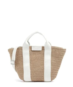 Meria Umhängetasche Bast beige/weiß