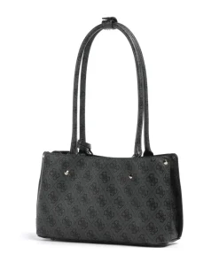 Meridian 4G Logo Schultertasche Lederimitat anthrazit