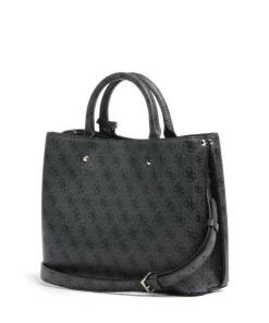 Meridian Handtasche Lederimitat dunkelgrau