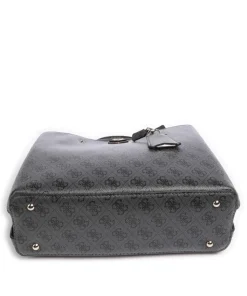 Meridian Handtasche Lederimitat dunkelgrau