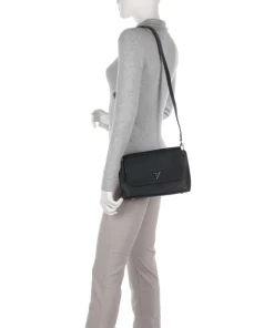 Meridian Umhängetasche Lederimitat schwarz