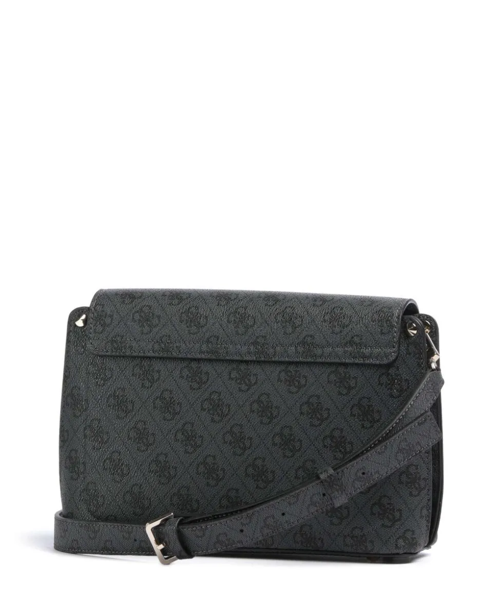 Meridian Umhängetasche Lederimitat dunkelgrau