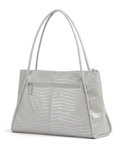 Mermaid Shopper geprägtes Rindsleder hellgrau