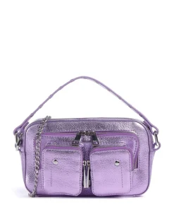 Metallic Helena Umhängetasche genarbtes Leder violett