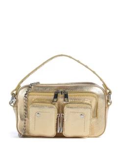 Metallic Helena Umhängetasche genarbtes Leder gold