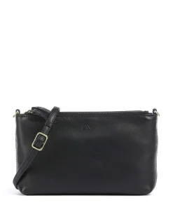 Mikala Umhängetasche genarbtes Rindsleder schwarz