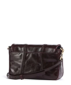 Mila Icon Crinkle Umhängetasche fein genarbtes Rindsleder bordeaux