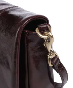 Mila Icon Crinkle Umhängetasche fein genarbtes Rindsleder bordeaux