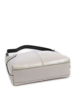 Mila Lack Distressed M Beuteltasche Rindsleder elfenbein