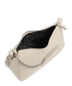 Mila M Schultertasche Lederimitat creme