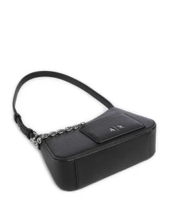 Mila Mini Schultertasche Lederimitat schwarz