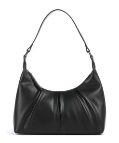 Mila Schultertasche Lederimitat schwarz