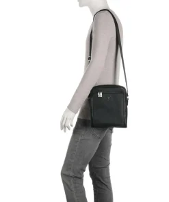 Milano Eco Umhängetasche Lederimitat schwarz