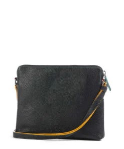 Milano Umhängetasche genarbtes Leder schwarz