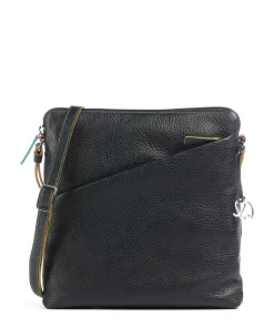 Milano Umhängetasche genarbtes Leder schwarz