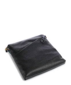 Milano Umhängetasche genarbtes Leder schwarz