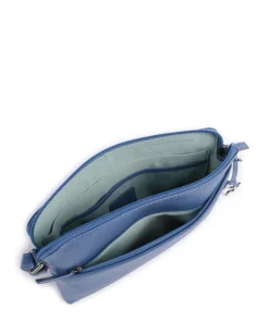 Milano Umhängetasche genarbtes Leder blau