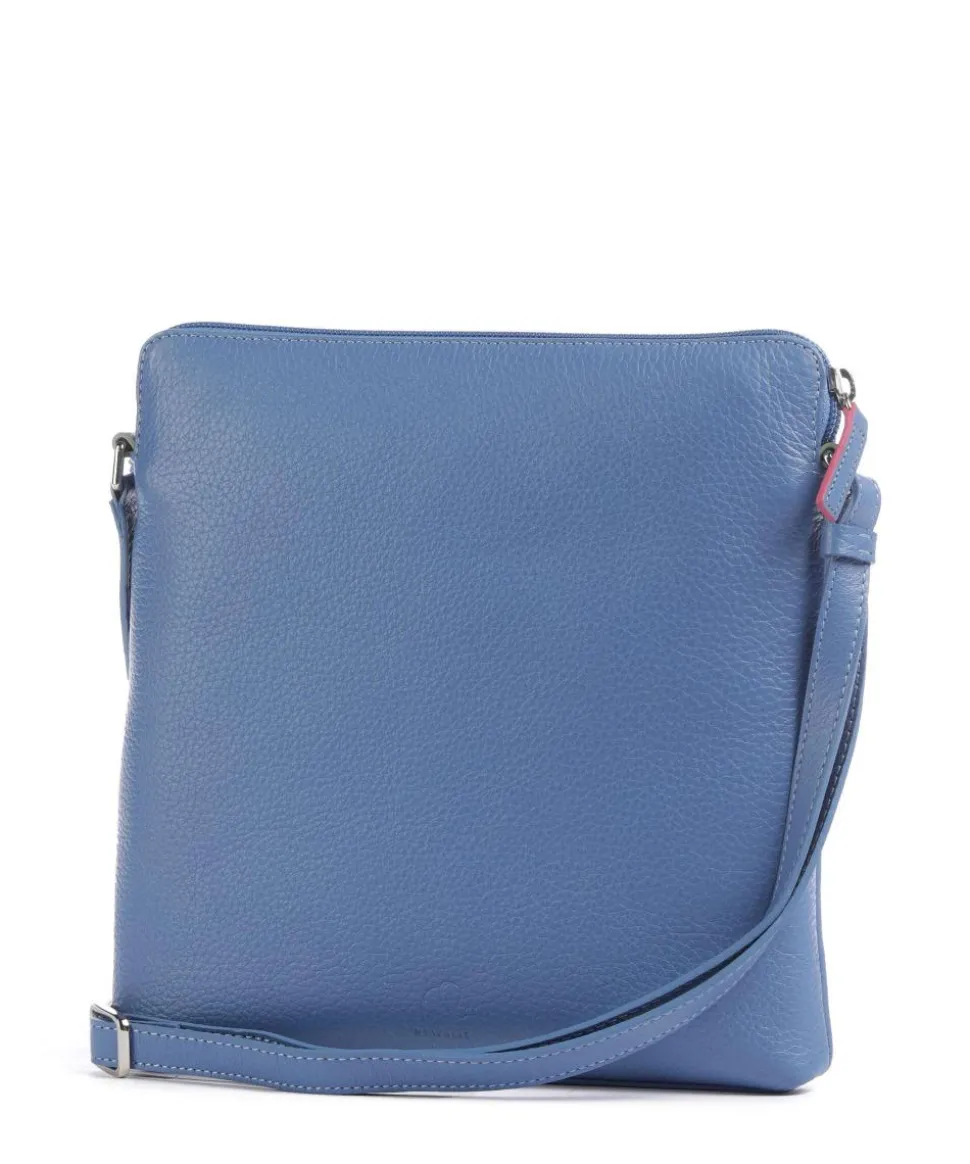 Milano Umhängetasche genarbtes Leder blau