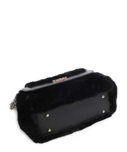 Mileva Schultertasche Kunstfell schwarz