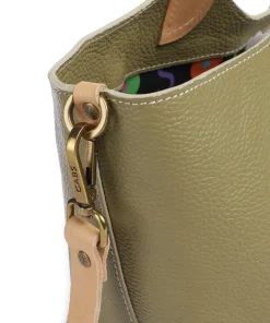 Milos Blanca Shopper genarbtes Kalbsleder olivgrün