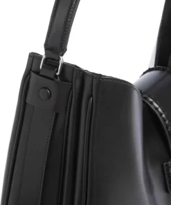 Mina Beuteltasche fein genarbtes Rindsleder schwarz