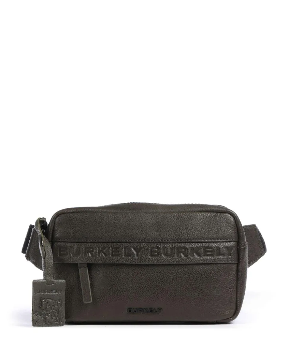 Minimal Mason Umhängetasche genarbtes Leder olivgrün