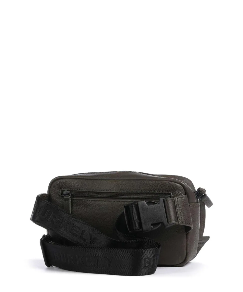 Minimal Mason Umhängetasche genarbtes Leder olivgrün