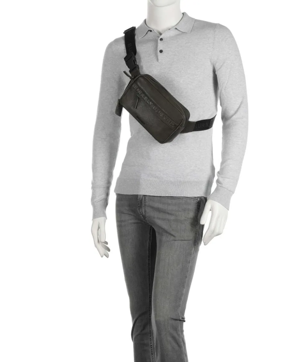 Minimal Mason Umhängetasche genarbtes Leder olivgrün