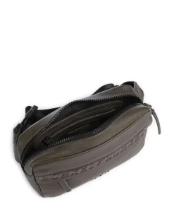 Minimal Mason Umhängetasche genarbtes Leder olivgrün