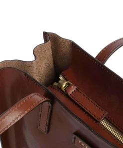 Mirra Shopper fein genarbtes Rindsleder braun