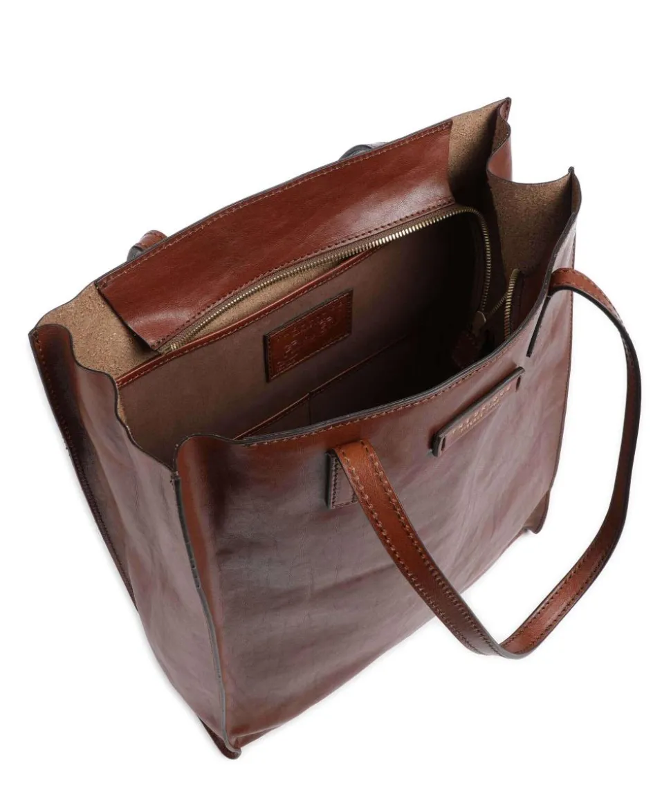 Mirra Shopper fein genarbtes Rindsleder braun